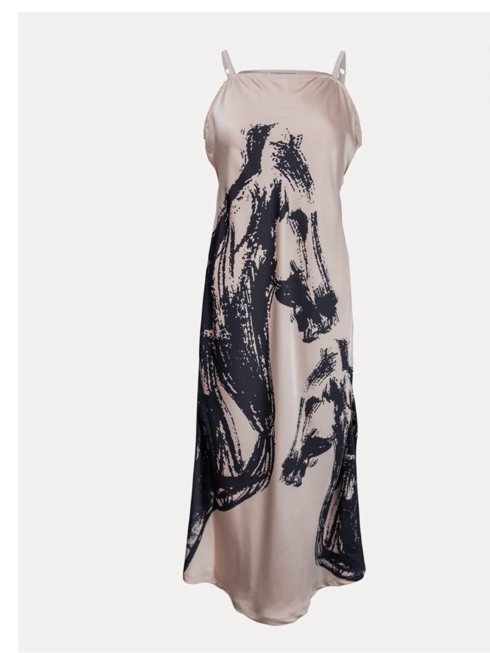 Anthropologie cream horse Slip Dress xl NWT